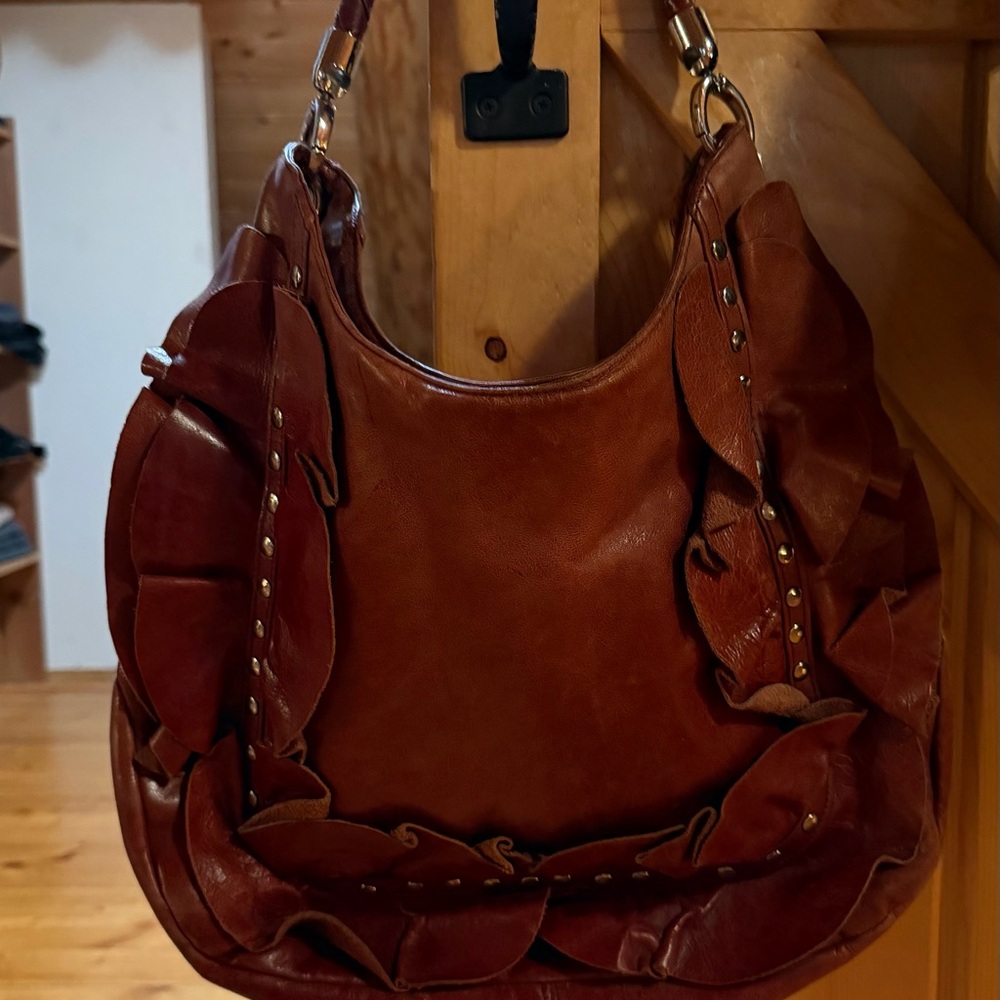 Elegant Purple Leather Women's Bag